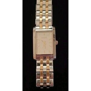 BULOVA 98A137 CORPORATE CLASSIC SILVER DIAL TWO TONE BRACELET BAND MENS WATCH